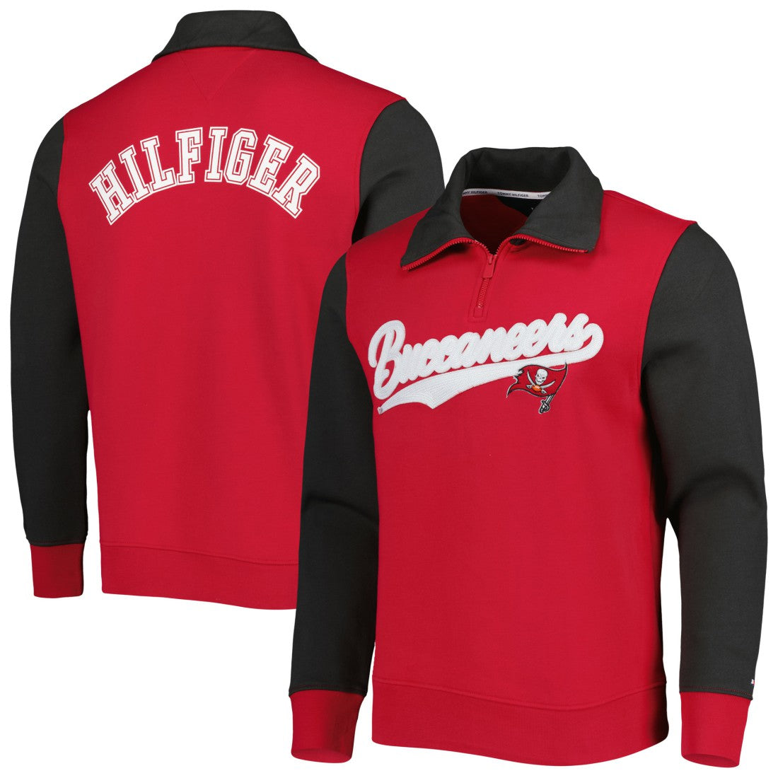 Tampa Bay Buccaneers Tommy Hilfiger Aiden Quarter-Zip Sweatshirt Red/Pewter