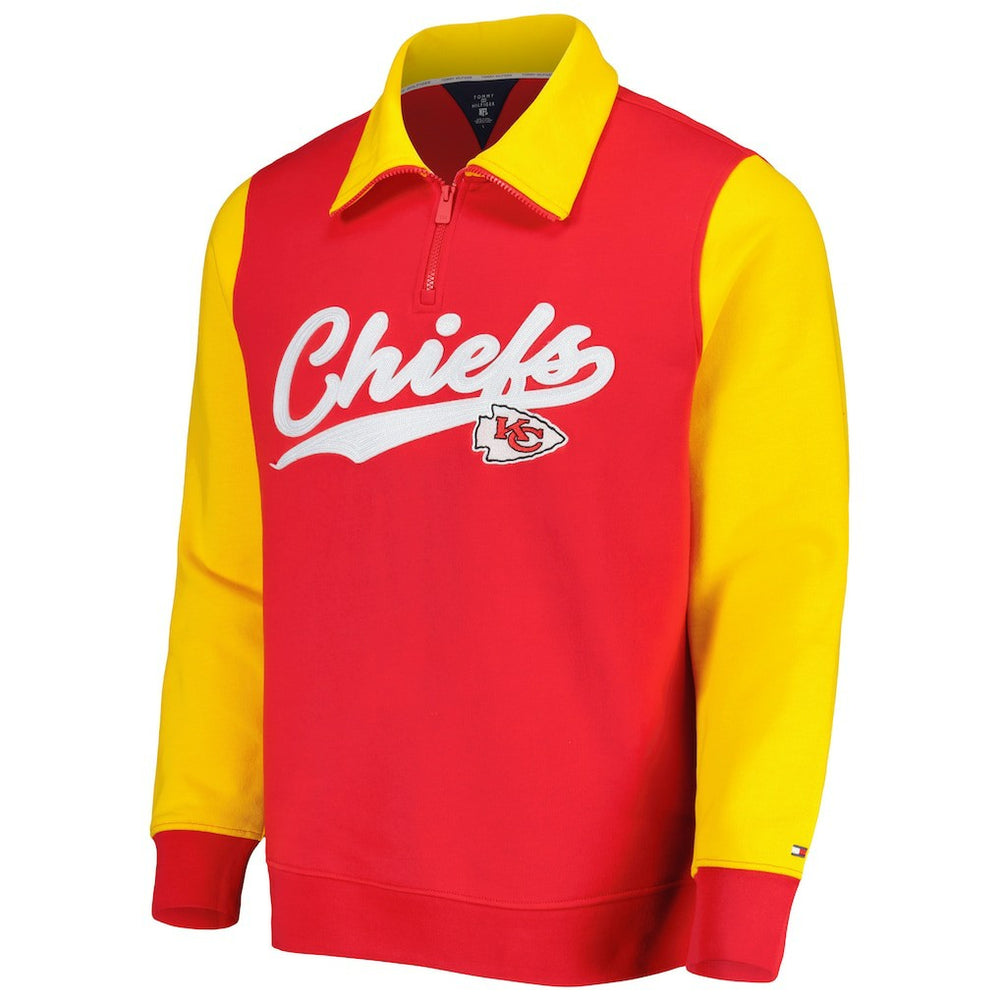Kansas City Chiefs Tommy Hilfiger Aiden Quarter-Zip Sweatshirt Red/Gold