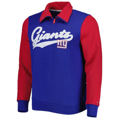 New York Giants Tommy Hilfiger Aiden Quarter-Zip Sweatshirt Royal/Red