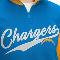 Los Angeles Chargers Tommy Hilfiger Aiden Quarter-Zip Sweatshirt Powder Blue/Gold