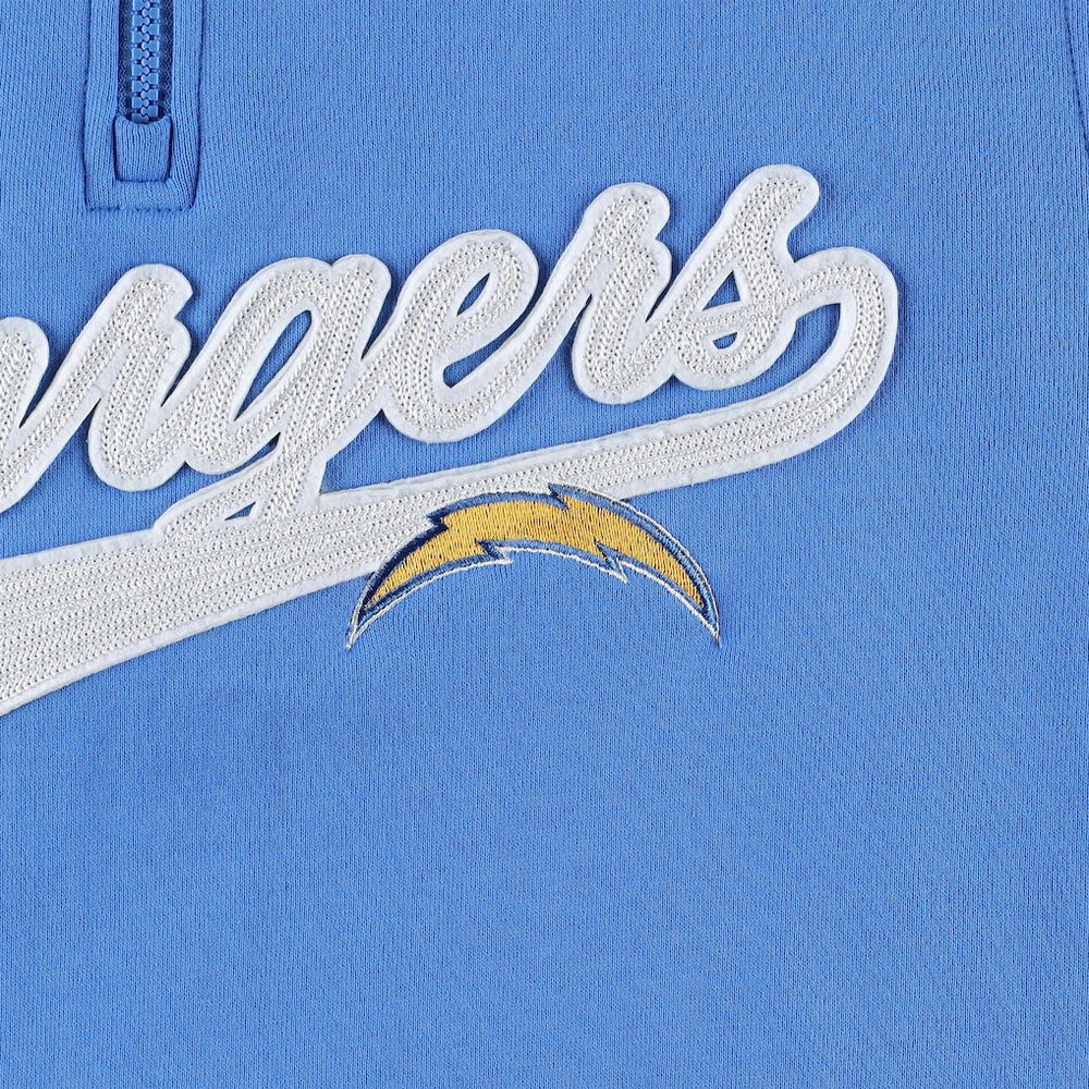 Los Angeles Chargers Tommy Hilfiger Aiden Quarter-Zip Sweatshirt Powder Blue/Gold
