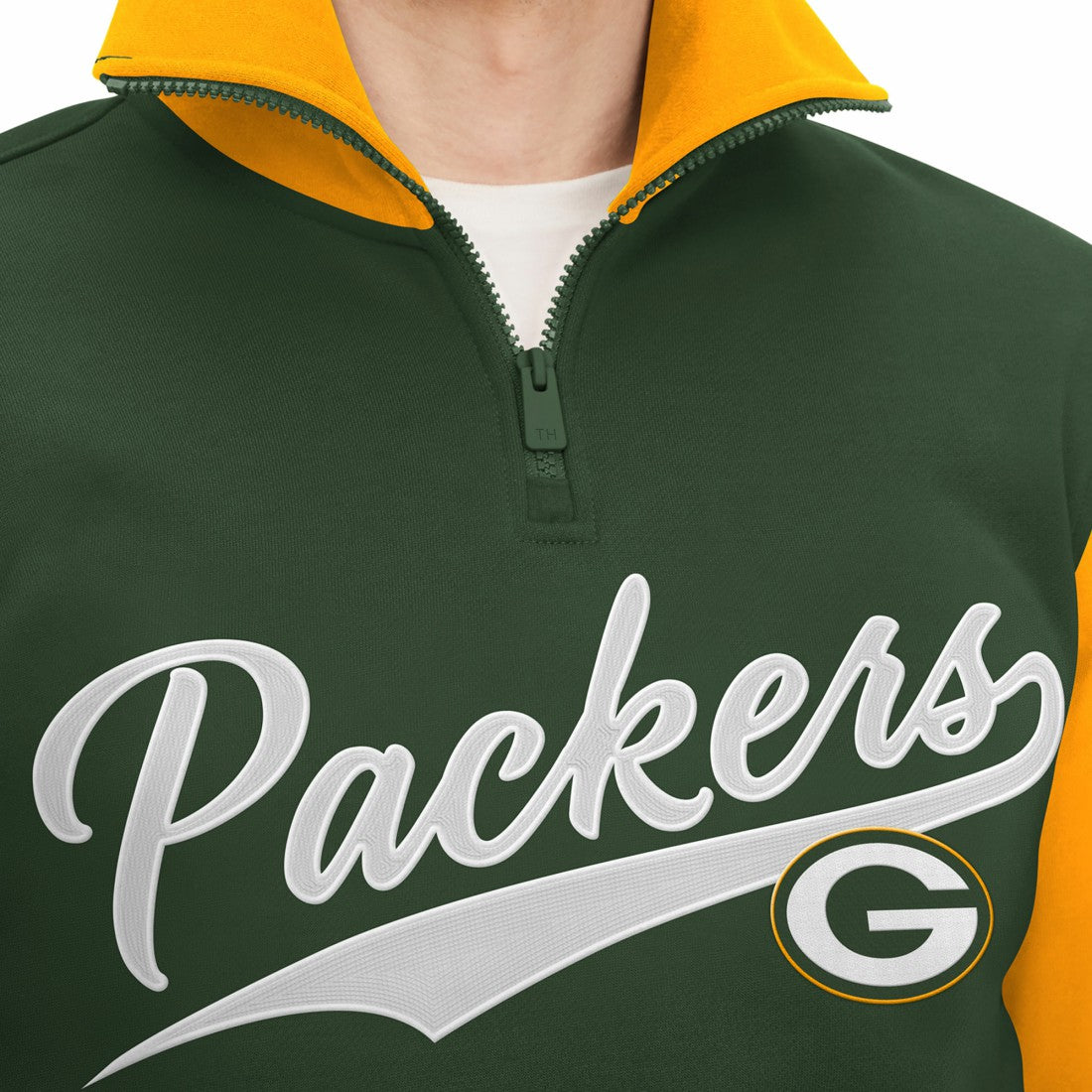 Green Bay Packers Tommy Hilfiger Aiden Quarter-Zip Sweatshirt Green/Gold