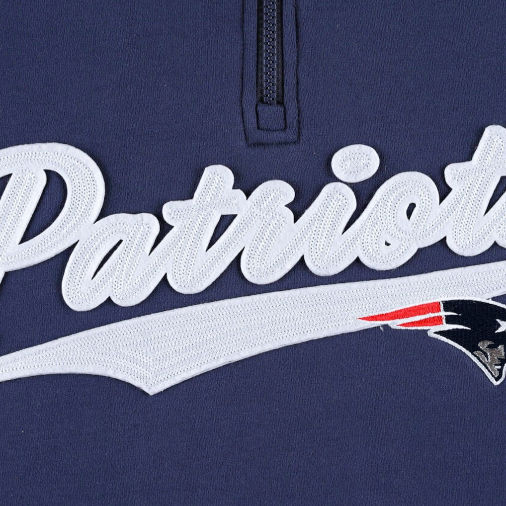 New England Patriots Tommy Hilfiger Aiden Quarter-Zip Sweatshirt Navy/Red