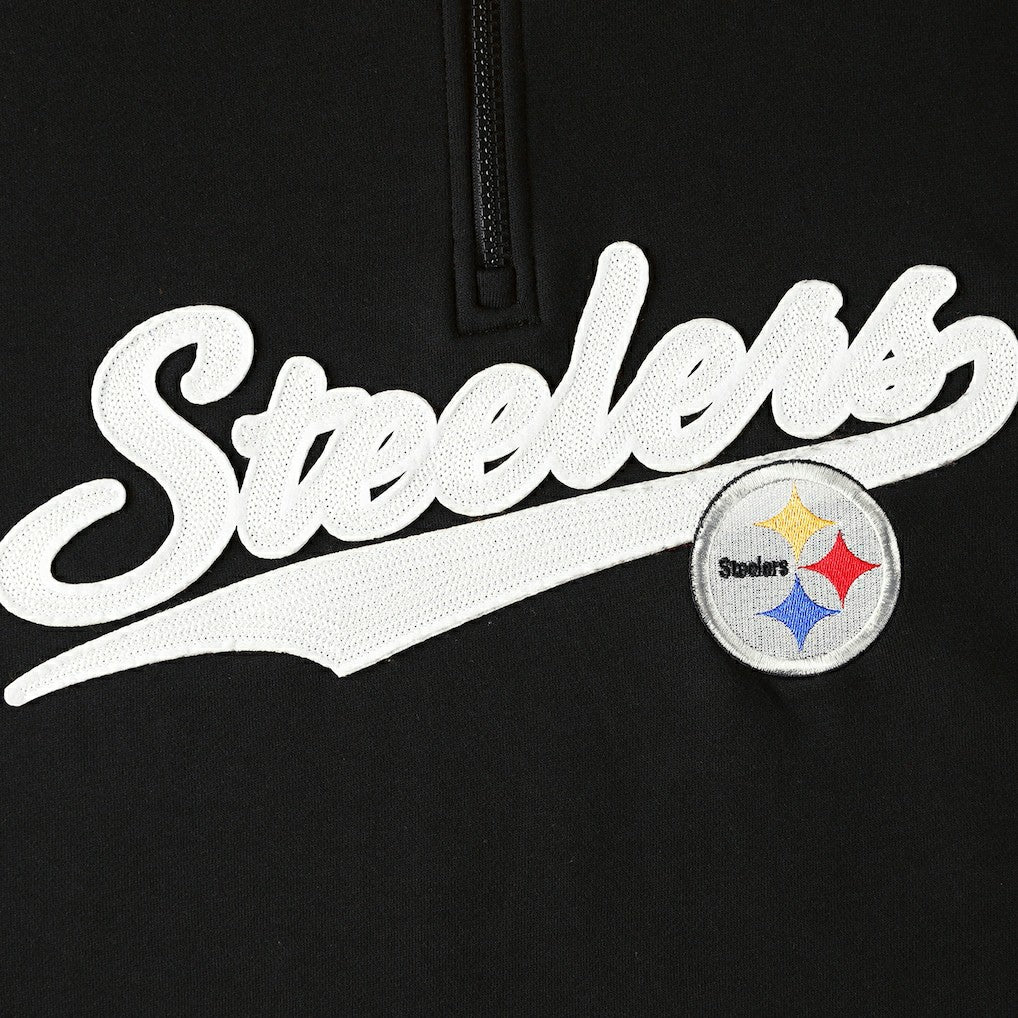 Pittsburgh Steelers Tommy Hilfiger Aiden Quarter-Zip Sweatshirt Black/Gold