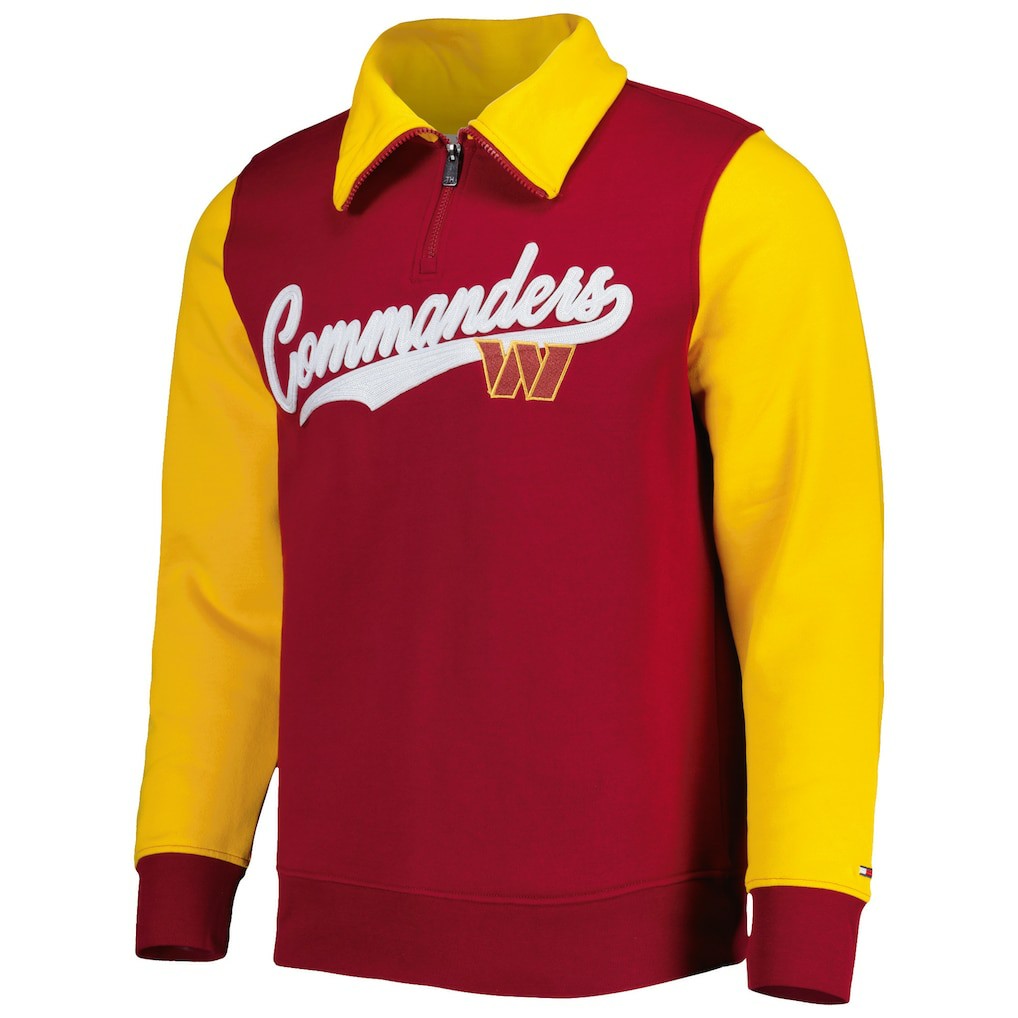Washington Commanders Tommy Hilfiger Aiden Quarter-Zip Sweatshirt Burgundy/Gold