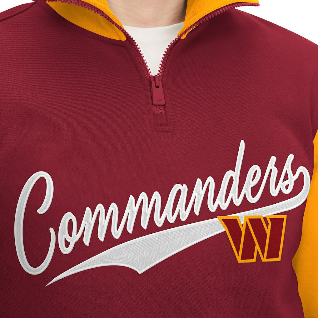 Washington Commanders Tommy Hilfiger Aiden Quarter-Zip Sweatshirt Burgundy/Gold