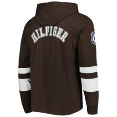Cleveland Browns Tommy Hilfiger Alex Long Sleeve Hoodie T-Shirt Brown/White