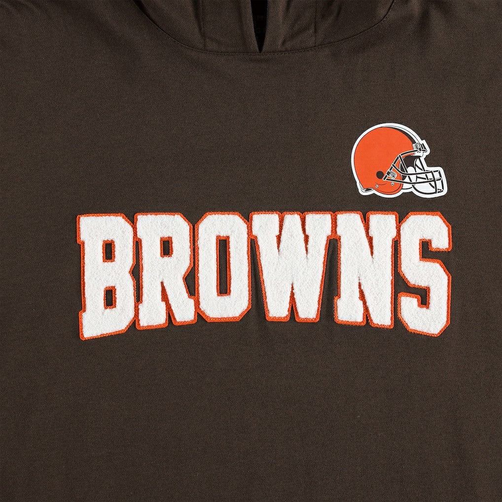 Cleveland Browns Tommy Hilfiger Alex Long Sleeve Hoodie T-Shirt Brown/White