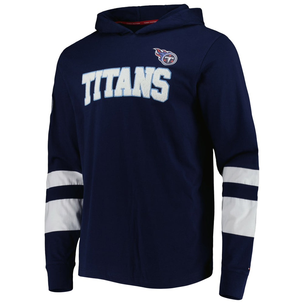 Tennessee Titans Tommy Hilfiger Alex Long Sleeve Hoodie T-Shirt Navy/White