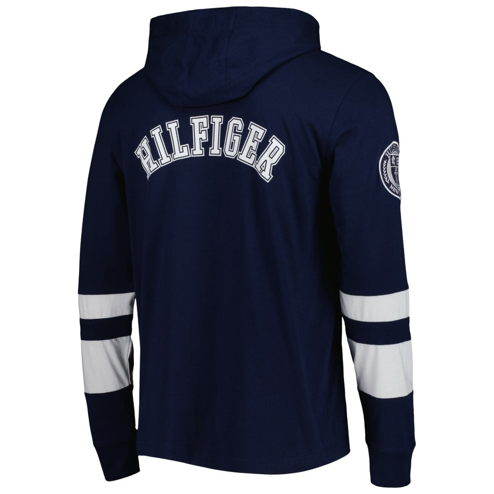 Tennessee Titans Tommy Hilfiger Alex Long Sleeve Hoodie T-Shirt Navy/White