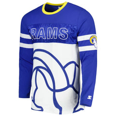 Los Angeles Rams Starter Halftime Long Sleeve T-Shirt Royal/White