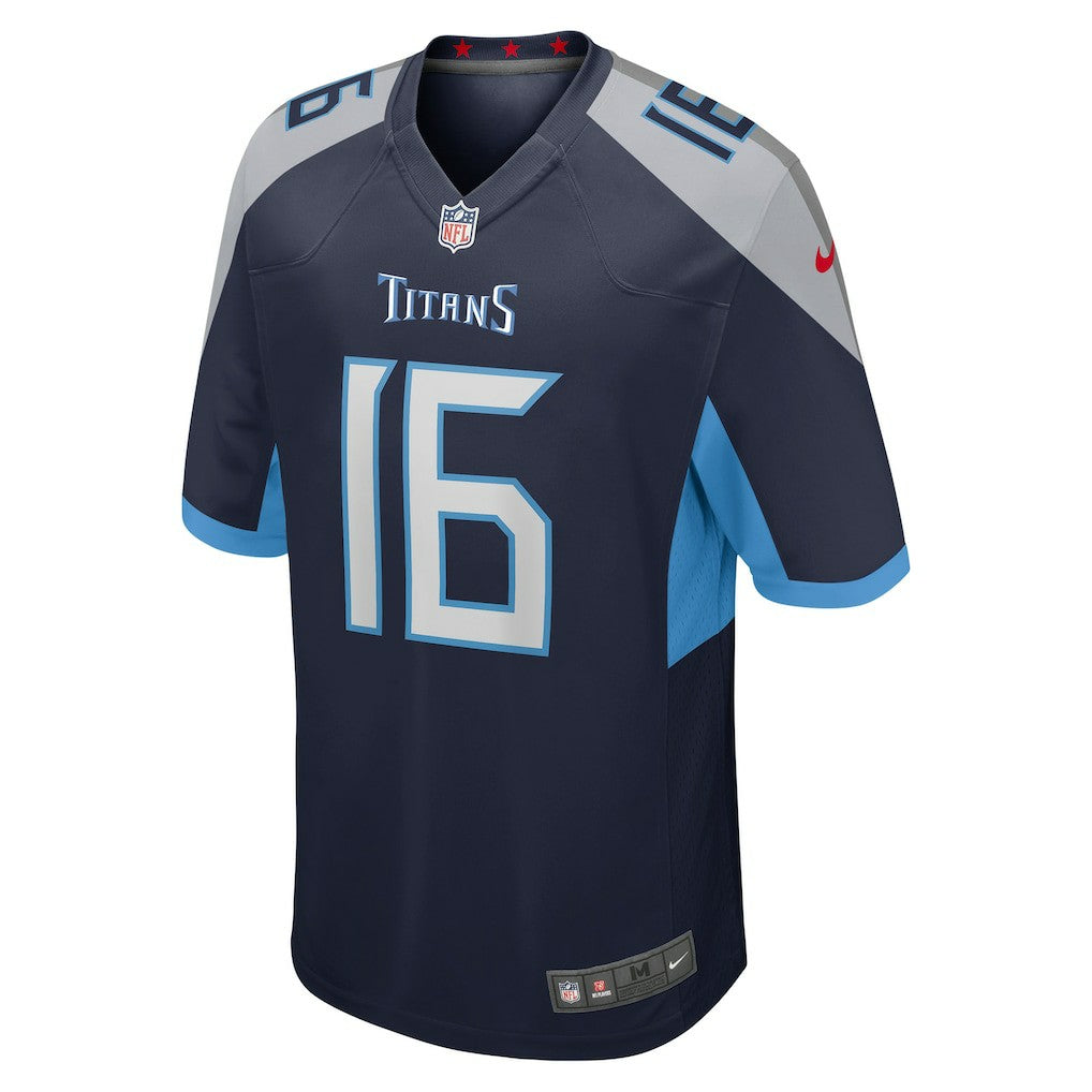 Nike Treylon Burks Tennessee Titans Player Game Jersey Navy