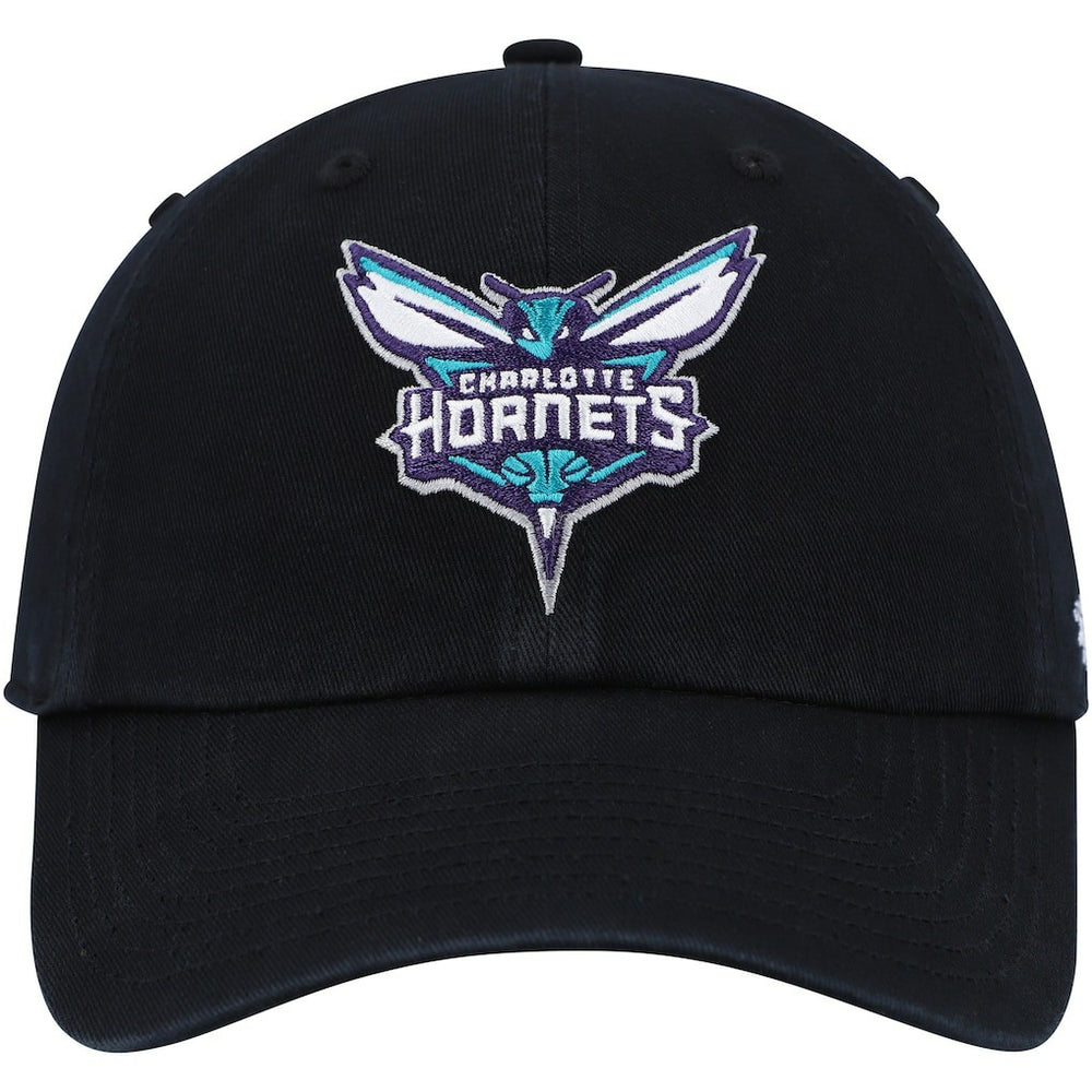 Charlotte Hornets '47 Core Logo Clean Up Adjustable Hat Black | 47 brand outlet