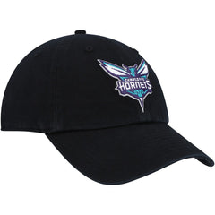 Charlotte Hornets '47 Core Logo Clean Up Adjustable Hat Black | 47 brand outlet