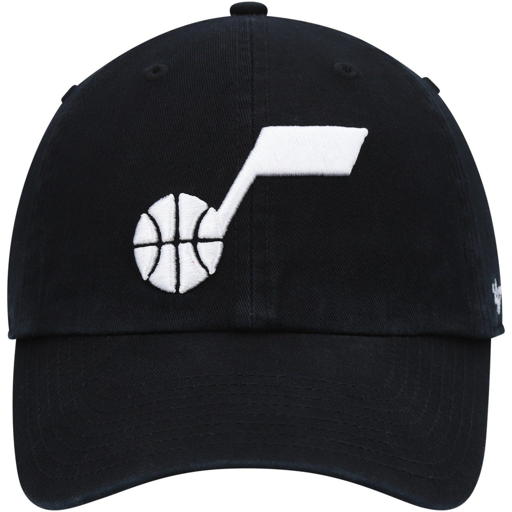 Utah Jazz '47 Core Logo Clean Up Adjustable Hat Black | 47 brand Lifestyle