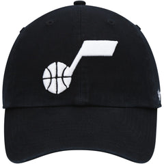 Utah Jazz '47 Core Logo Clean Up Adjustable Hat Black | 47 brand Lifestyle