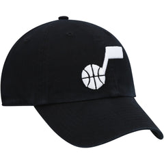 Utah Jazz '47 Core Logo Clean Up Adjustable Hat Black | 47 brand Lifestyle