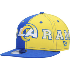 Los Angeles Rams New Era Team Split 9FIFTY Snapback Hat Royal/Gold