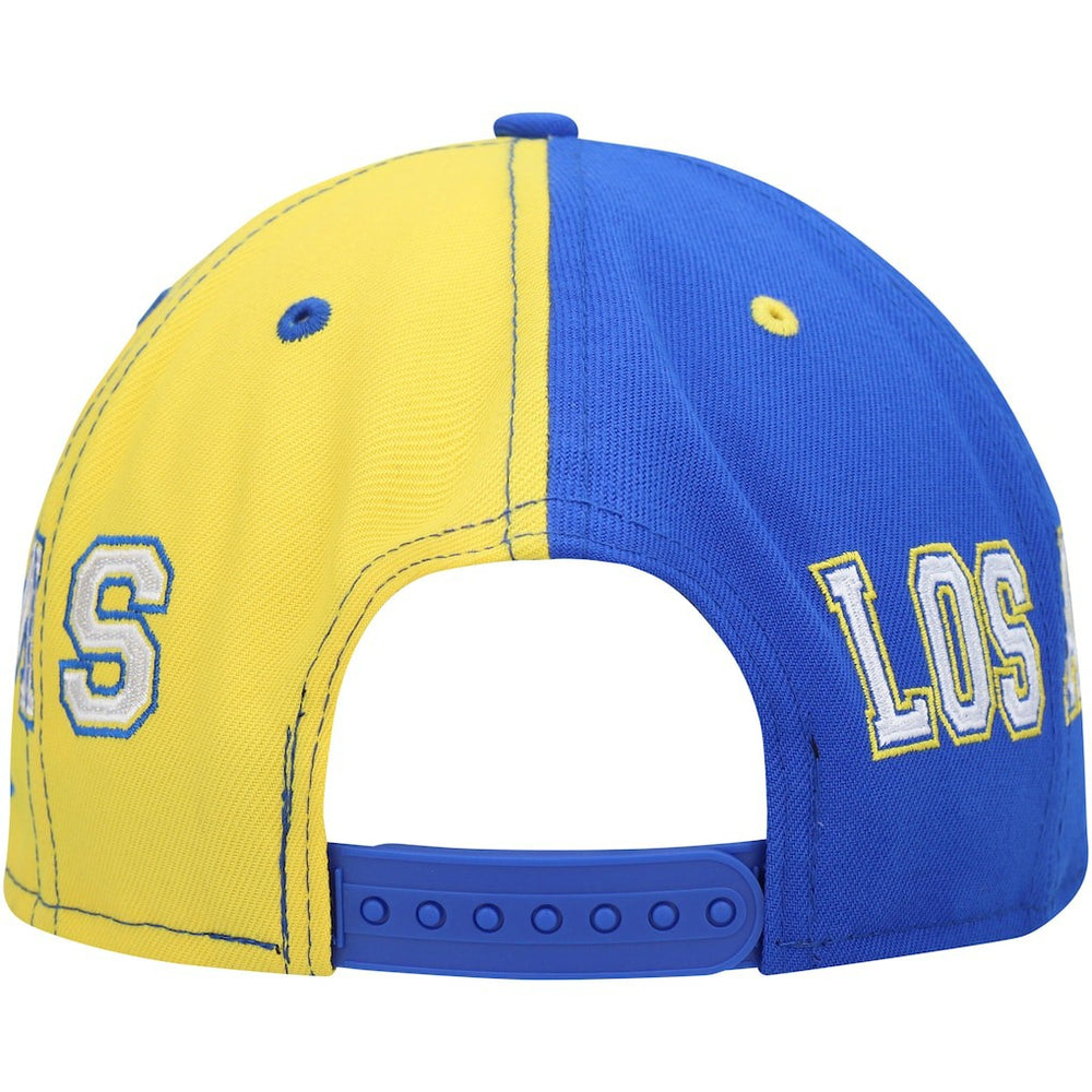 Los Angeles Rams New Era Team Split 9FIFTY Snapback Hat Royal/Gold