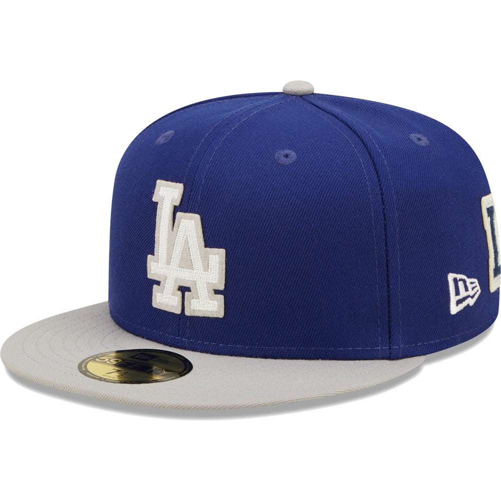 Los Angeles Dodgers New Era 2020 World Series Champions  Letterman 59FIFTY Fitted Hat - Royal/Gray - New Era on Sale