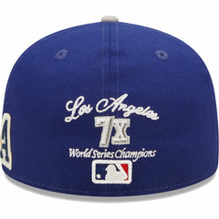 Los Angeles Dodgers New Era 2020 World Series Champions  Letterman 59FIFTY Fitted Hat - Royal/Gray - New Era on Sale