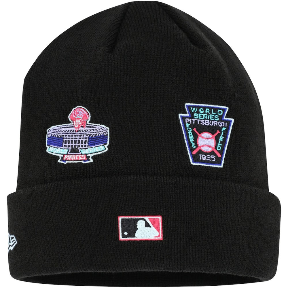 Pittsburgh Pirates New Era Polar Lights Cuffed Knit Hat - Black - New Era Lifestyle