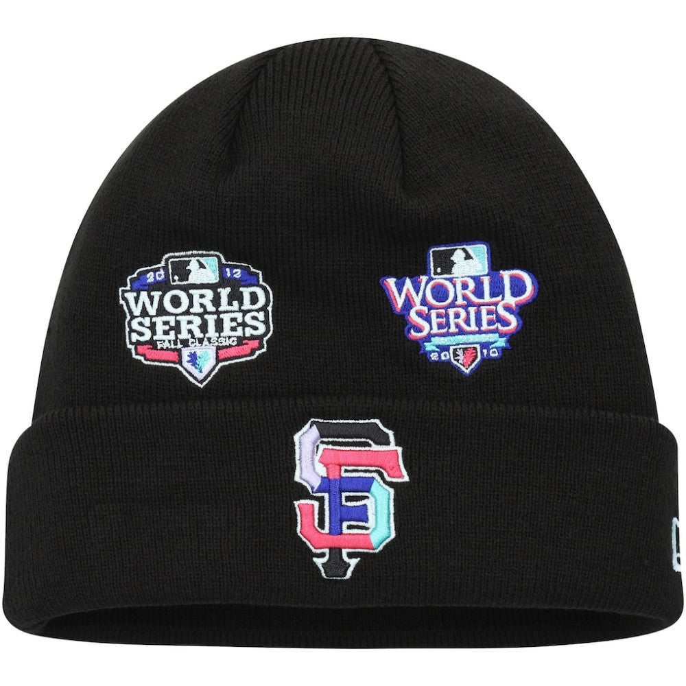 San Francisco Giants New Era Polar Lights Cuffed Knit Hat - Black - New Era Lifestyle
