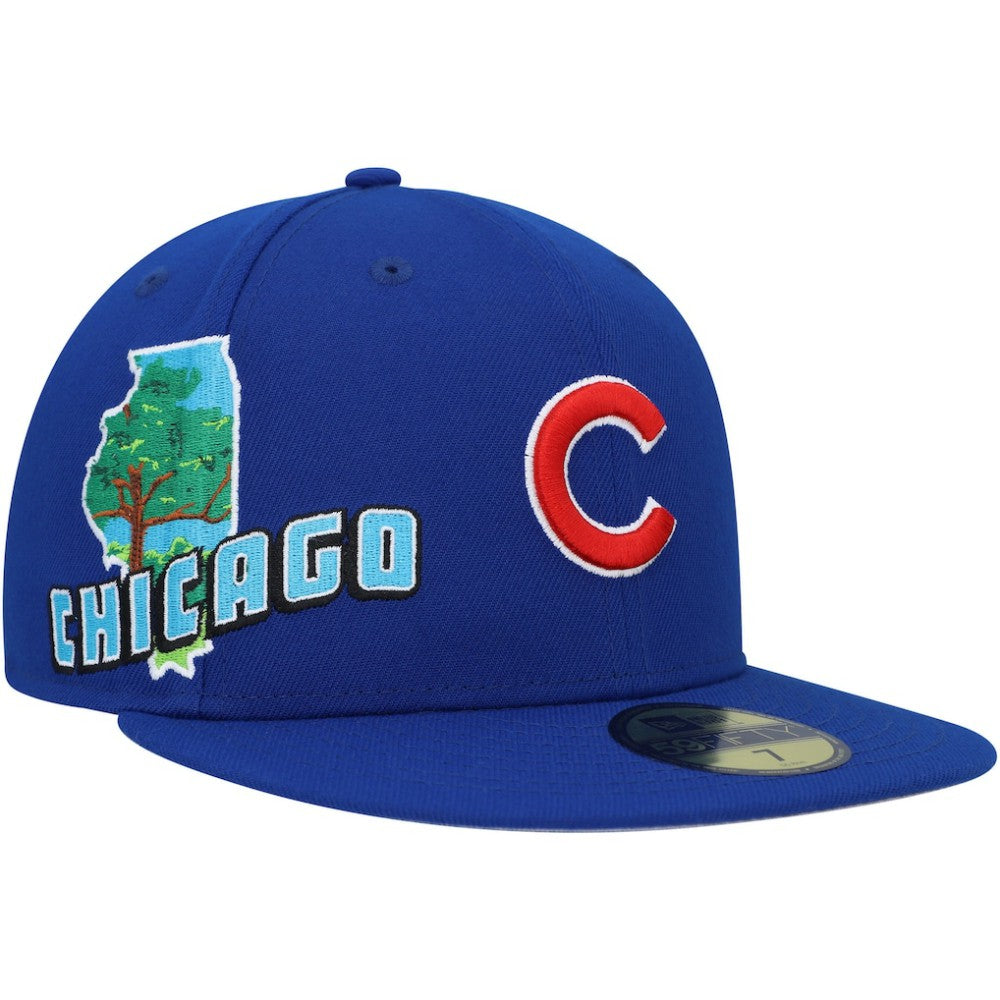 Chicago Cubs New Era Stateview 59FIFTY Fitted Hat - Royal - New Era Online