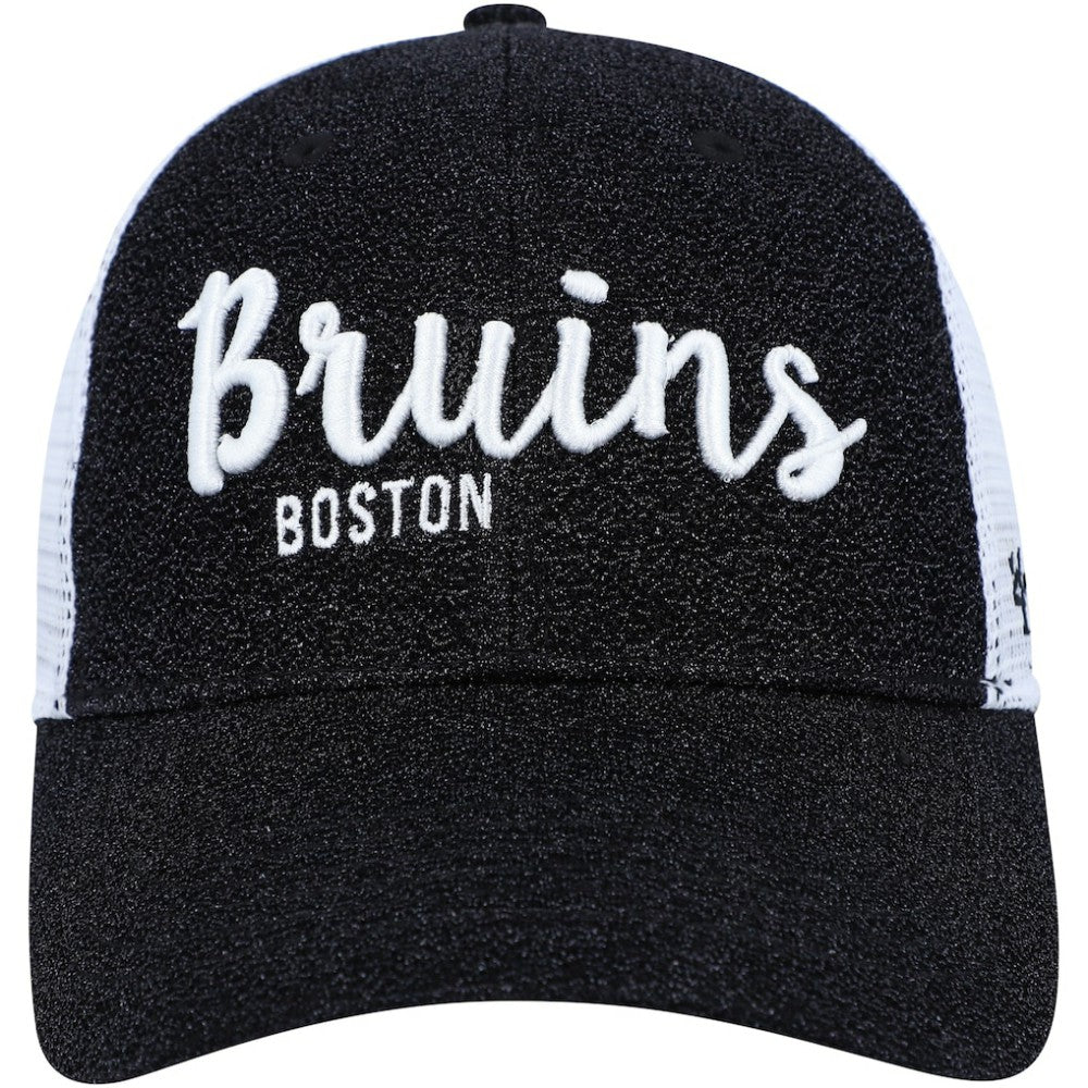 Boston Bruins '47 Women's Encore MVP Trucker Snapback Hat - Black/White - NHL 4871767