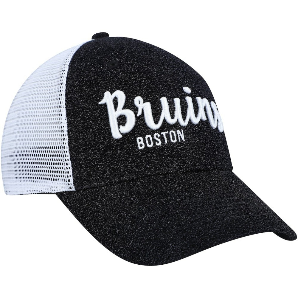 Boston Bruins '47 Women's Encore MVP Trucker Snapback Hat - Black/White - NHL 4871767
