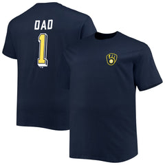 Milwaukee Brewers Big & Tall Father's Day #1 Dad T-Shirt - Navy - MLB Online