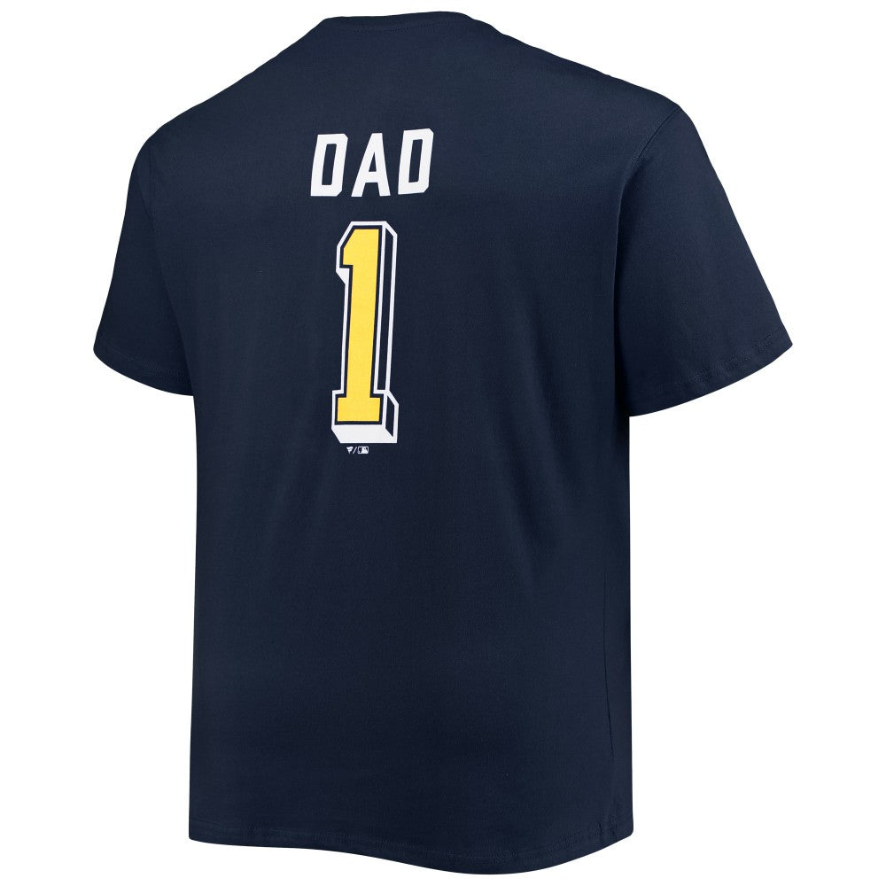 Milwaukee Brewers Big & Tall Father's Day #1 Dad T-Shirt - Navy - MLB Online