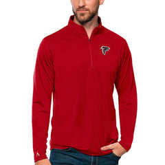 Atlanta Falcons Antigua Tribute Quarter-Zip Lightweight Pullover Top Red