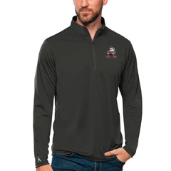 Cleveland Browns Antigua Tribute Quarter-Zip Lightweight Pullover Top Charcoal