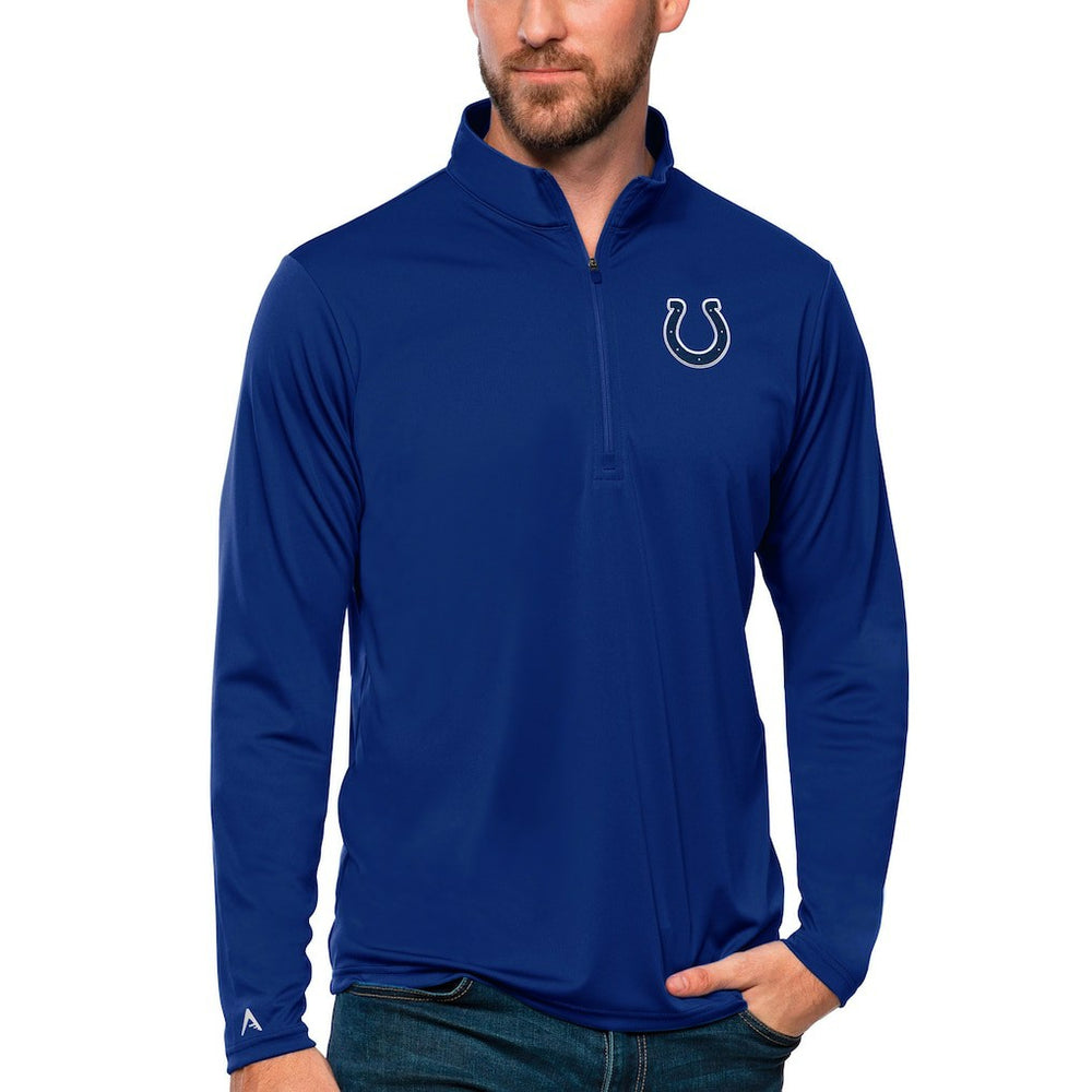 Indianapolis Colts Antigua Tribute Quarter-Zip Lightweight Pullover Top Royal