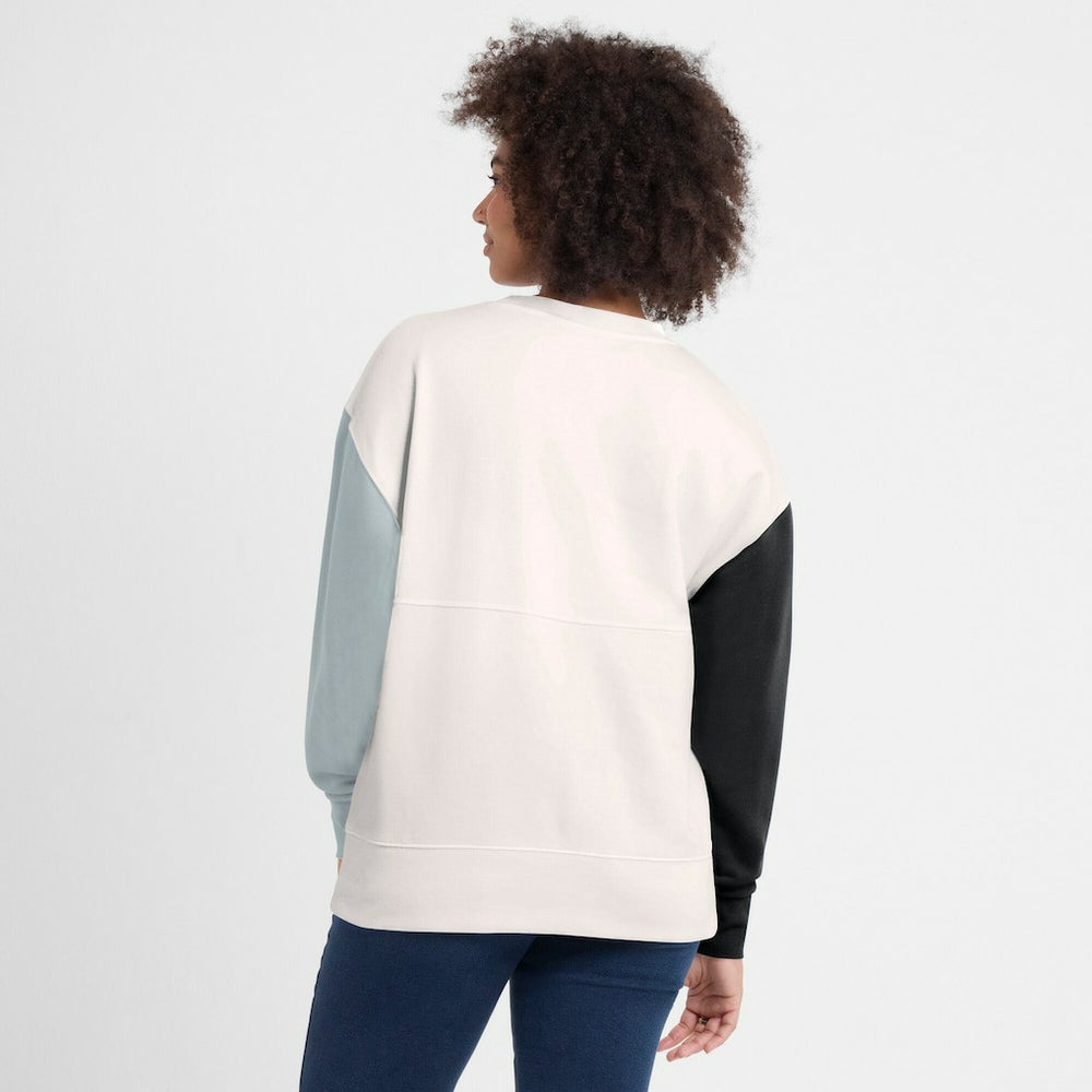 Fanatics Las Vegas Raiders Women's Colorblock Primary Logo Pullover Sweatshirt White