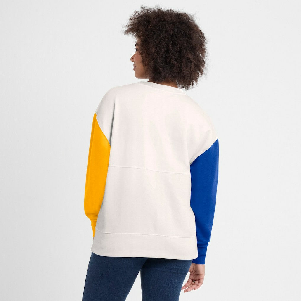 Fanatics Los Angeles Rams Women's Colorblock Primary Logo Pullover Sweatshirt White
