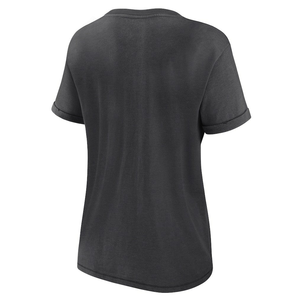 Fanatics Las Vegas Raiders Women's Hit Snow Washed T-Shirt Charcoal