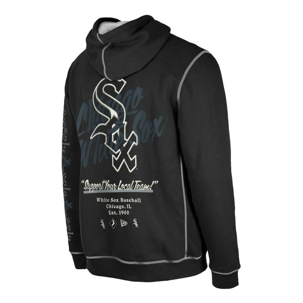 Chicago White Sox New Era Team Split Pullover Hoodie - Black - New Era Online