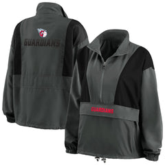 Cleveland Guardians WEAR by Erin Andrews Women's Packable Half-Zip Jacket - Charcoal - MLB Online