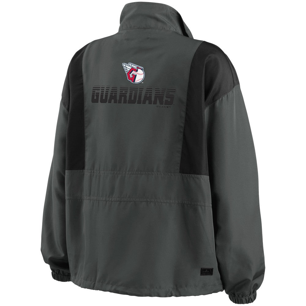 Cleveland Guardians WEAR by Erin Andrews Women's Packable Half-Zip Jacket - Charcoal - MLB Online