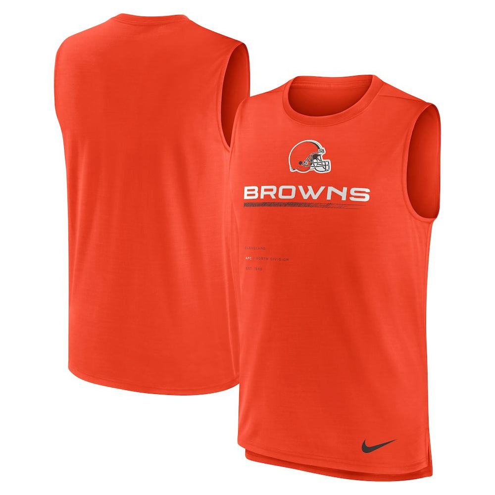 Nike Cleveland Browns Muscle Trainer Tank Top Orange