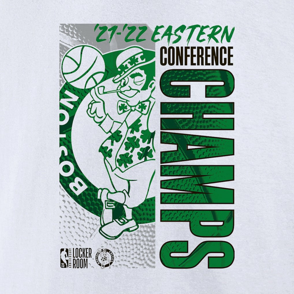 Boston Celtics Women's 2022 Eastern Conference Champions Locker Room V-Neck T-Shirt White | Fanatics US