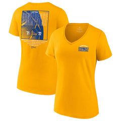 Golden State Warriors Women's 2022 Western Conference Champions Balanced Attack Roster V-Neck T-Shirt for sale Gold | Fanatics Near Me