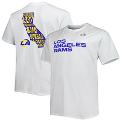 Fanatics Los Angeles Rams Big & Tall Hometown Collection Hot Shot T-Shirt White