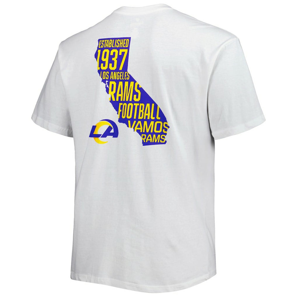 Fanatics Los Angeles Rams Big & Tall Hometown Collection Hot Shot T-Shirt White