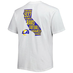 Fanatics Los Angeles Rams Big & Tall Hometown Collection Hot Shot T-Shirt White