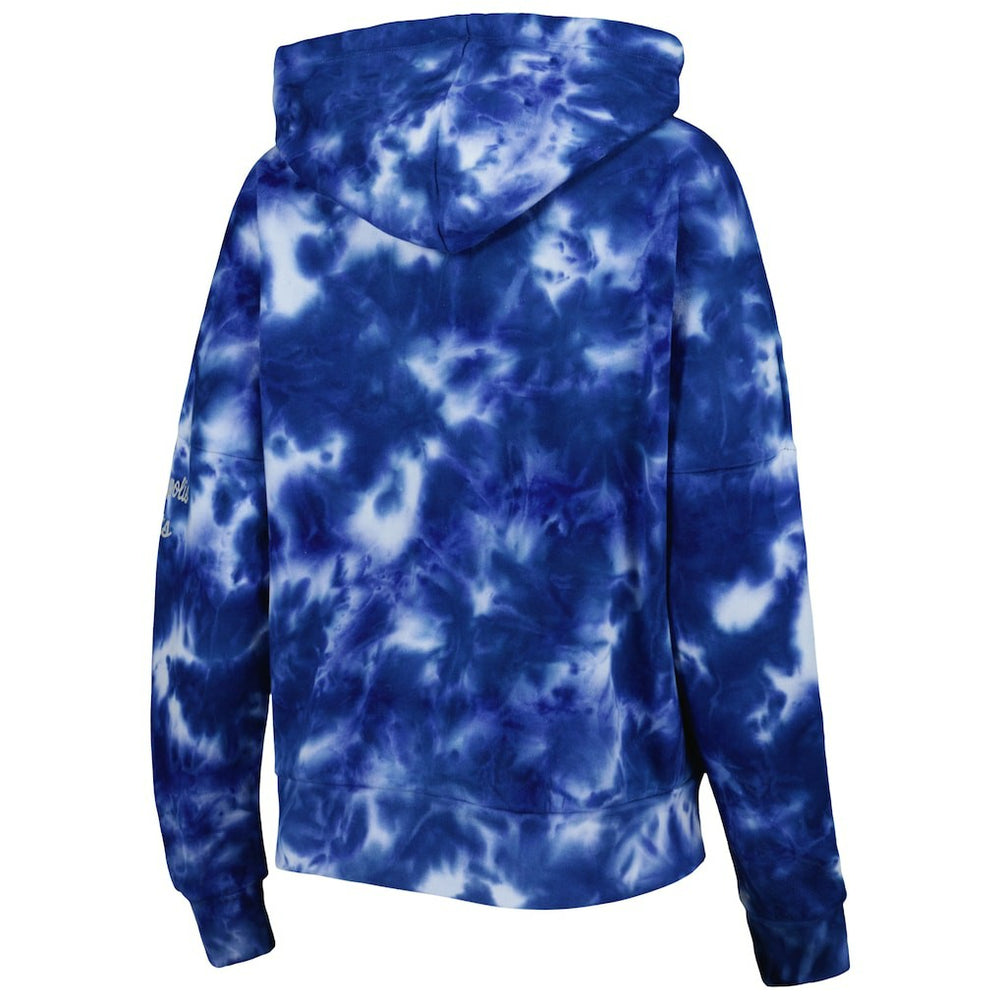 Indianapolis Colts New Era Women's Cloud Dye Fleece Pullover Hoodie Royal