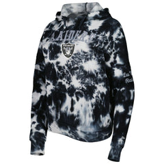 Las Vegas Raiders New Era Women's Cloud Dye Fleece Pullover Hoodie Black