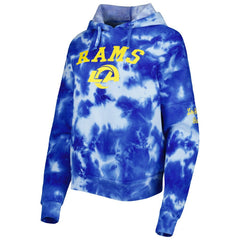 Los Angeles Rams New Era Women's Cloud Dye Fleece Pullover Hoodie Royal
